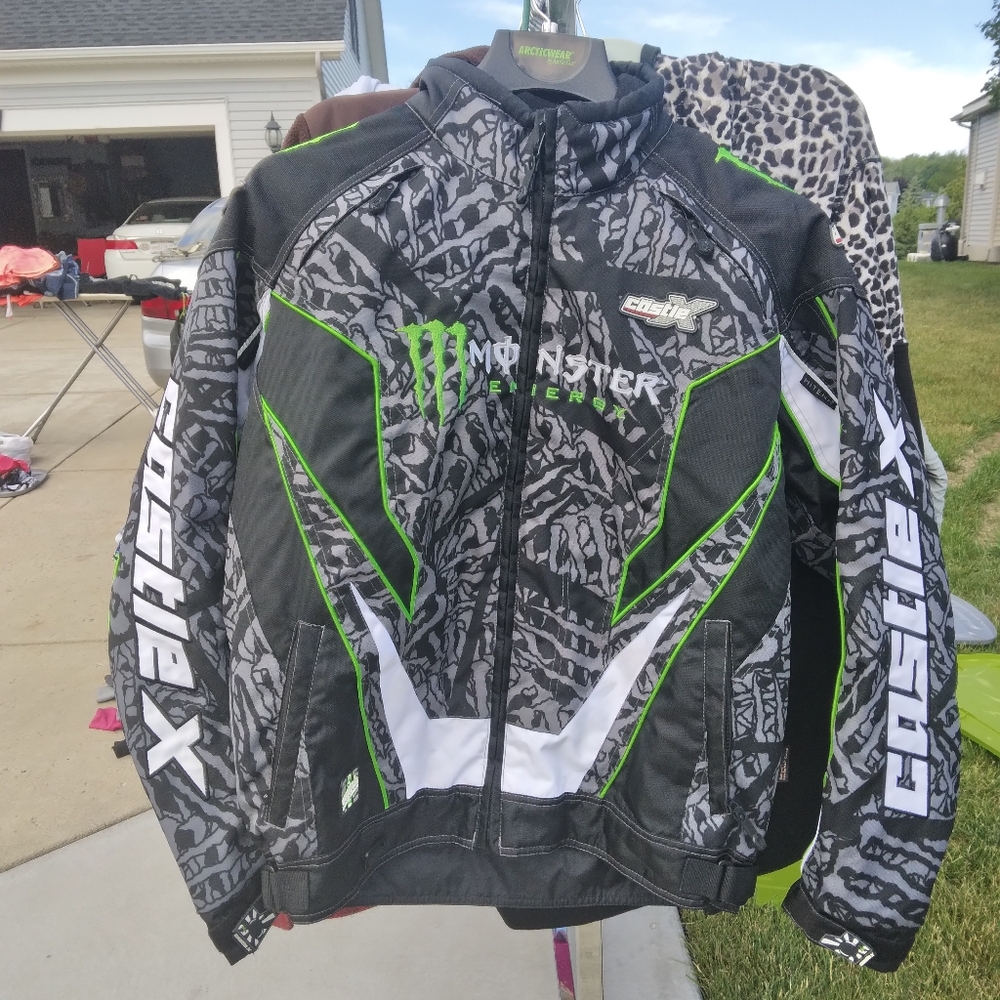 Monster energy lined snowmobile jacket